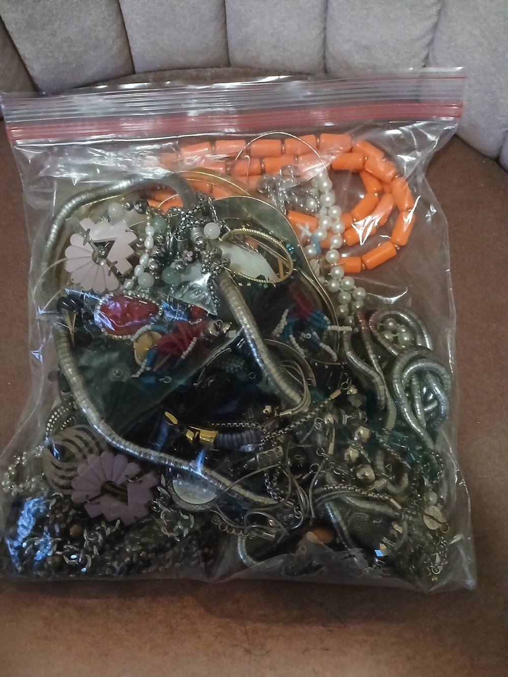Mixed Women’s Fashion Jewelry Lot - Orange & Silver Accent Pieces